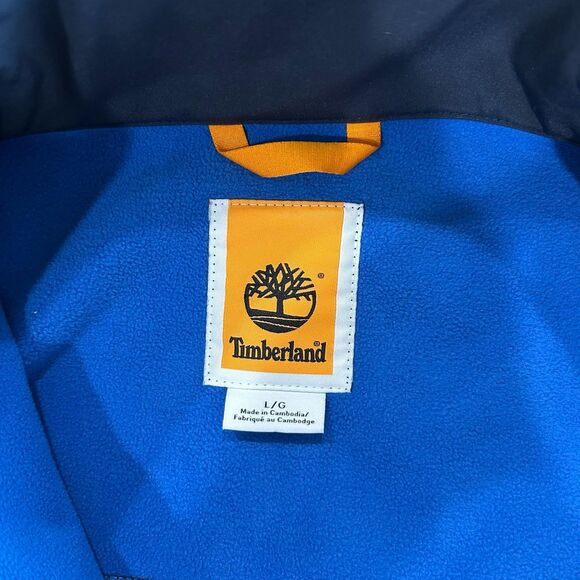 Timberland Jacket Men’s Size Large Color Navy Blue Softshell Zip Fleeced Lined - Picture 4 of 11